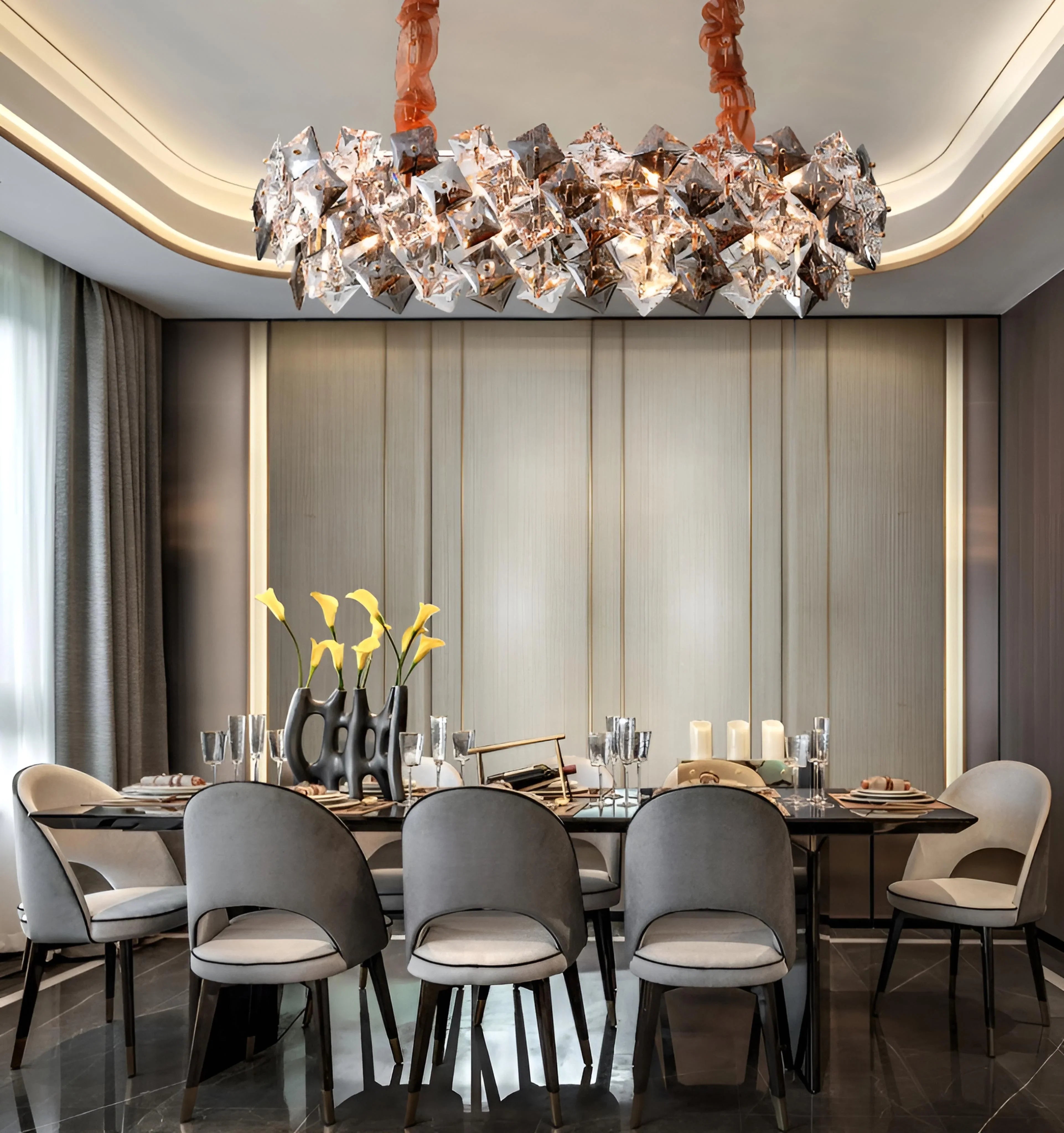 Jonas Scale Crystal Chandelier - Auraolight