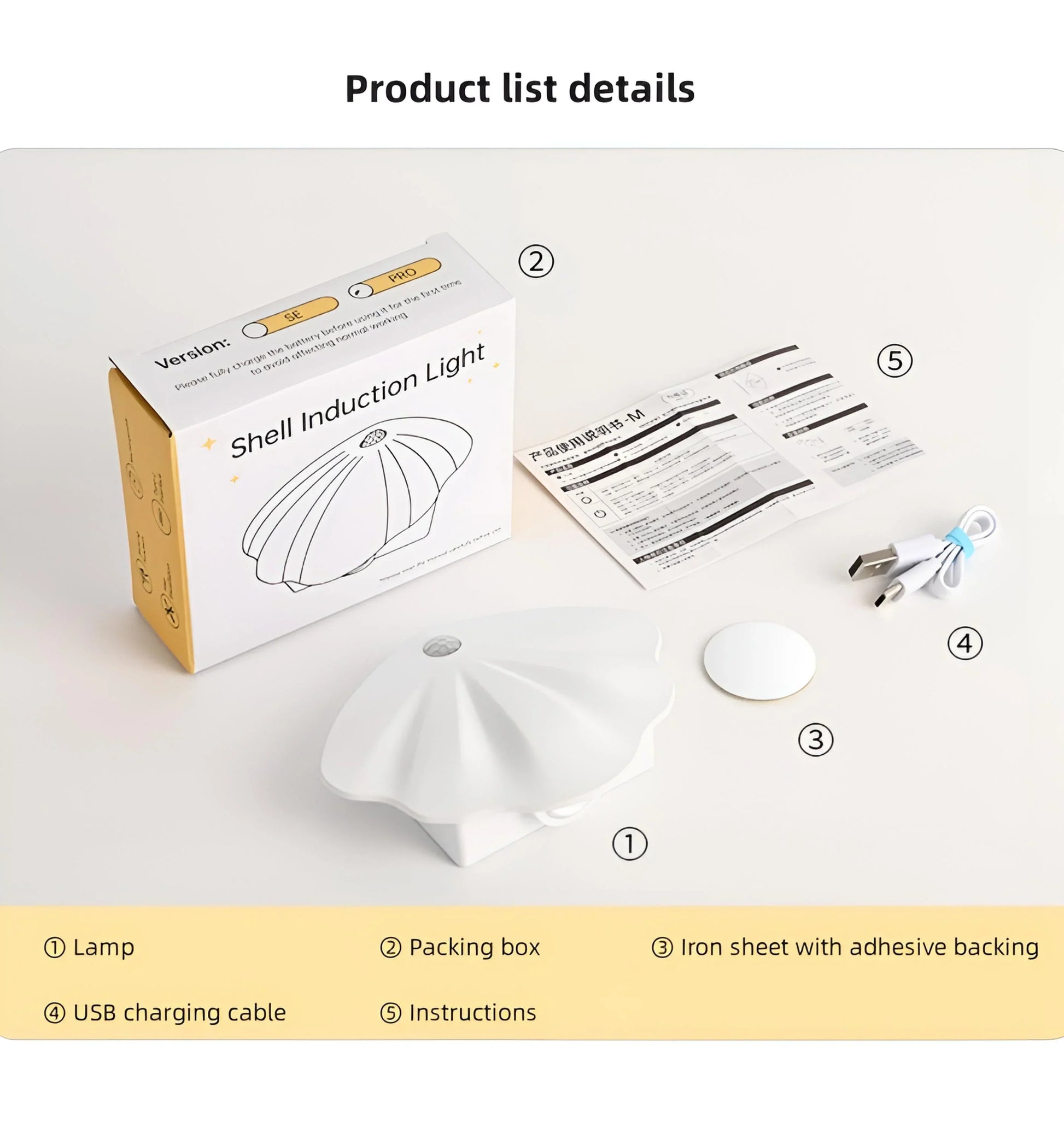 Motion Sensor Seashell Picture Light - Auraolight