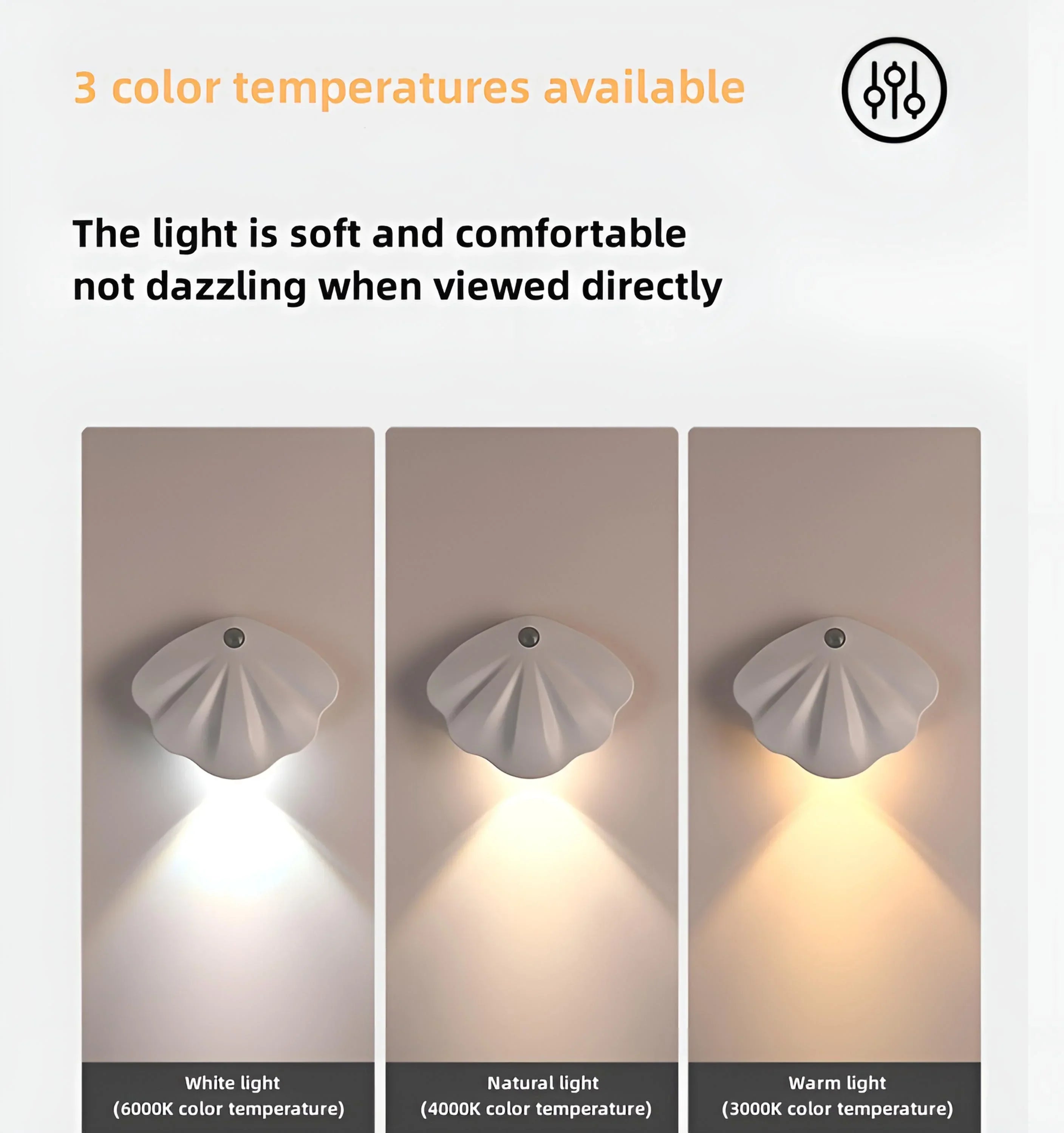 Motion Sensor Seashell Picture Light - Auraolight