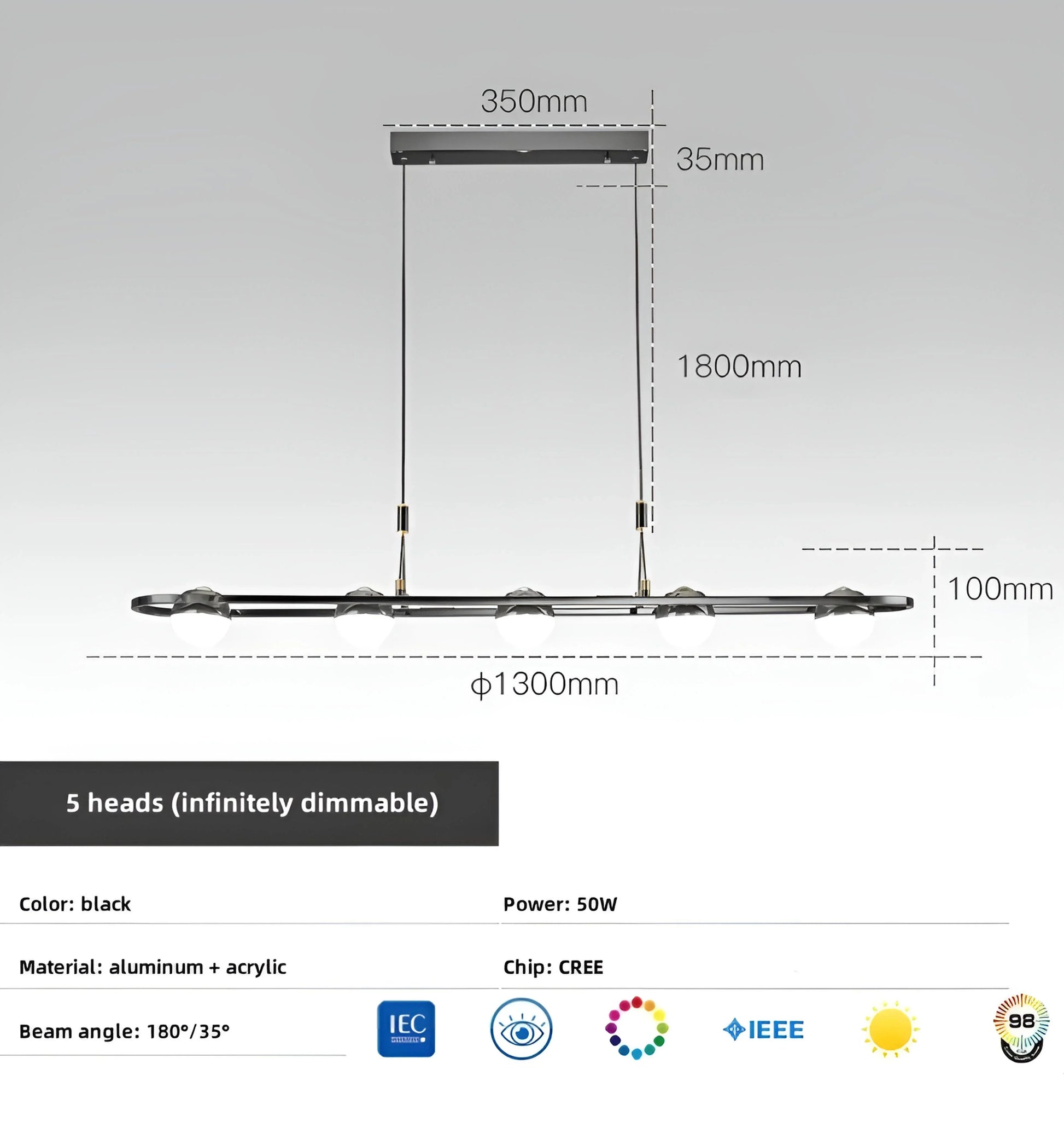 Nordic Planet Linear Chandelier - Auraolight