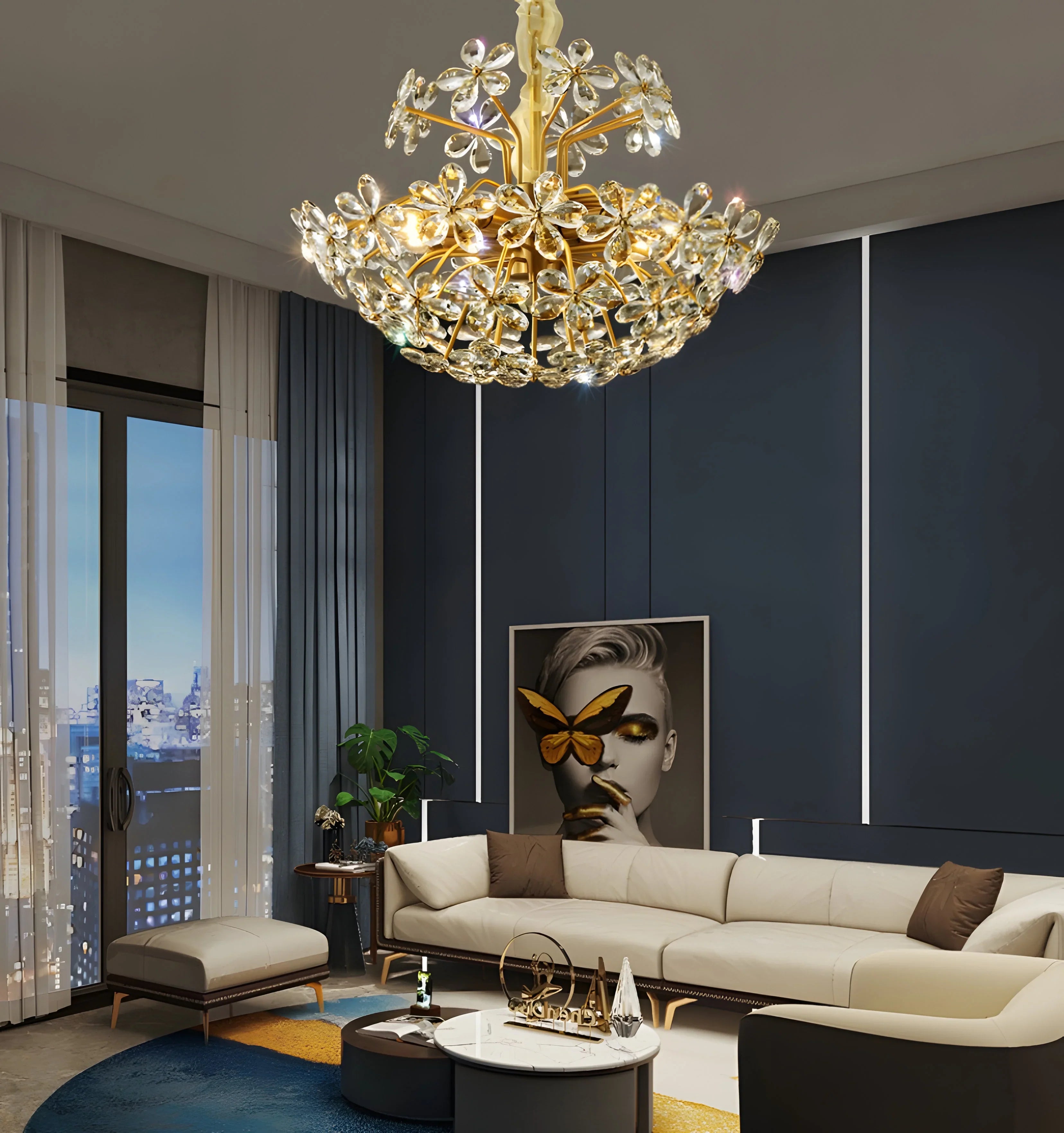 Romantic Flower Chandelier - Auraolight