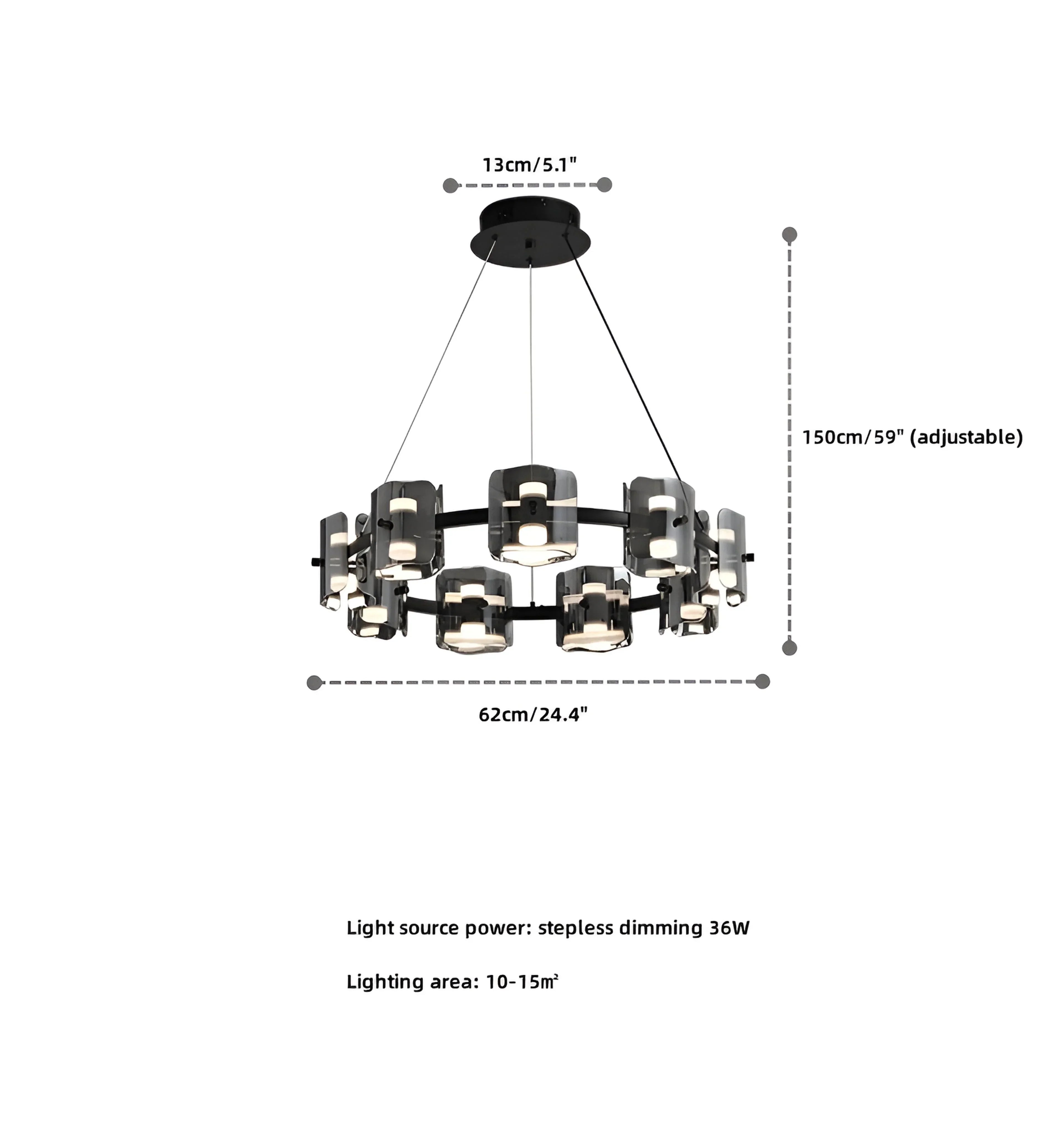 Round Corlota Chandelier - Auraolight