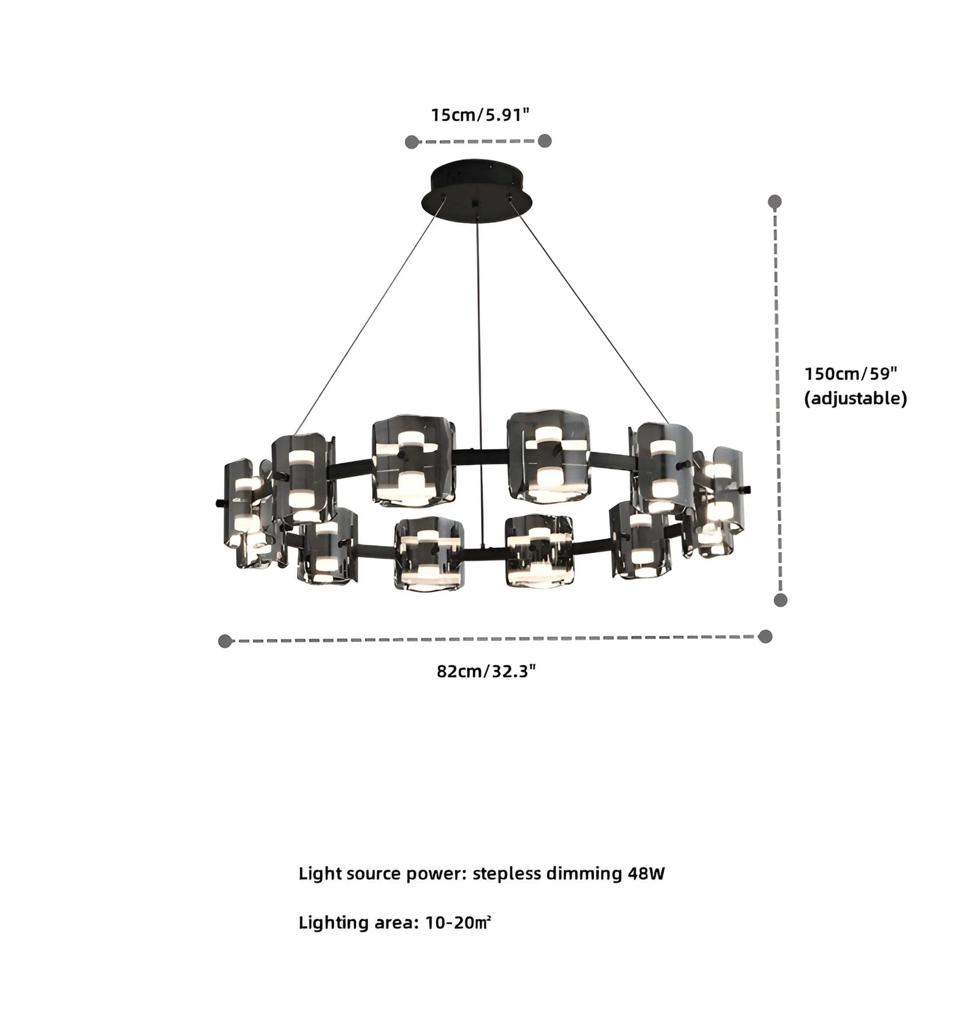 Round Corlota Chandelier - Auraolight
