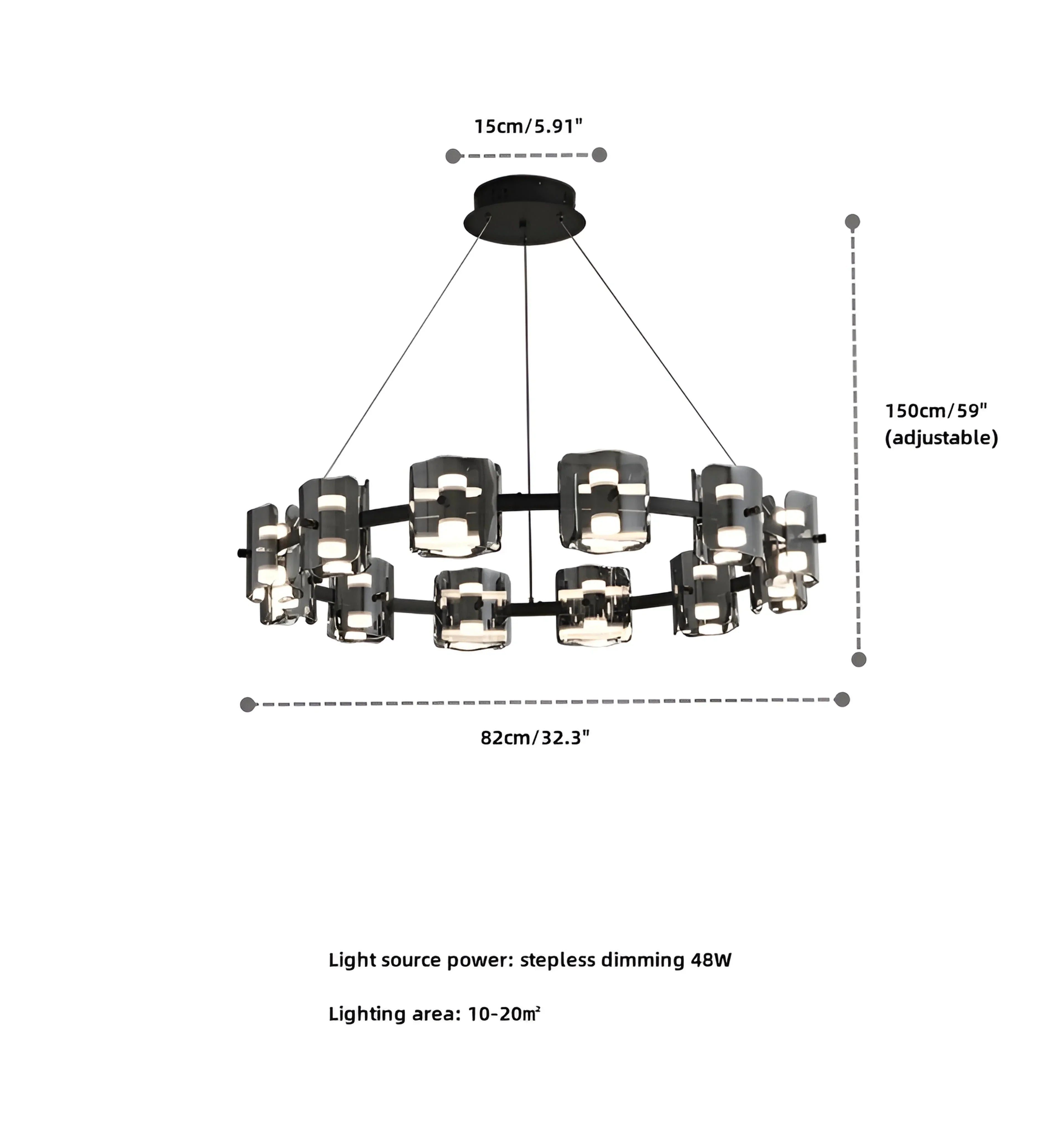 Round Corlota Chandelier - Auraolight