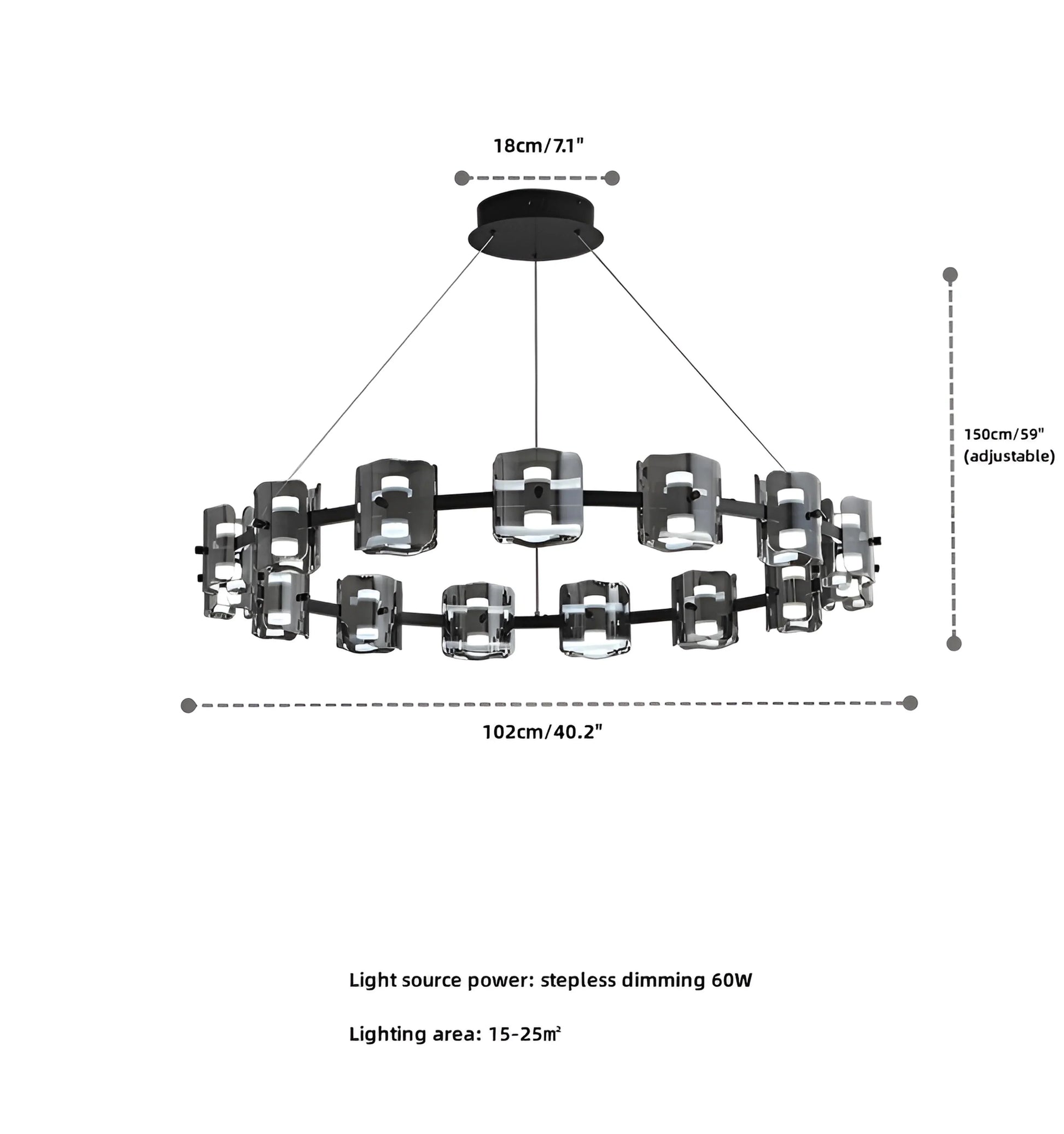 Round Corlota Chandelier - Auraolight