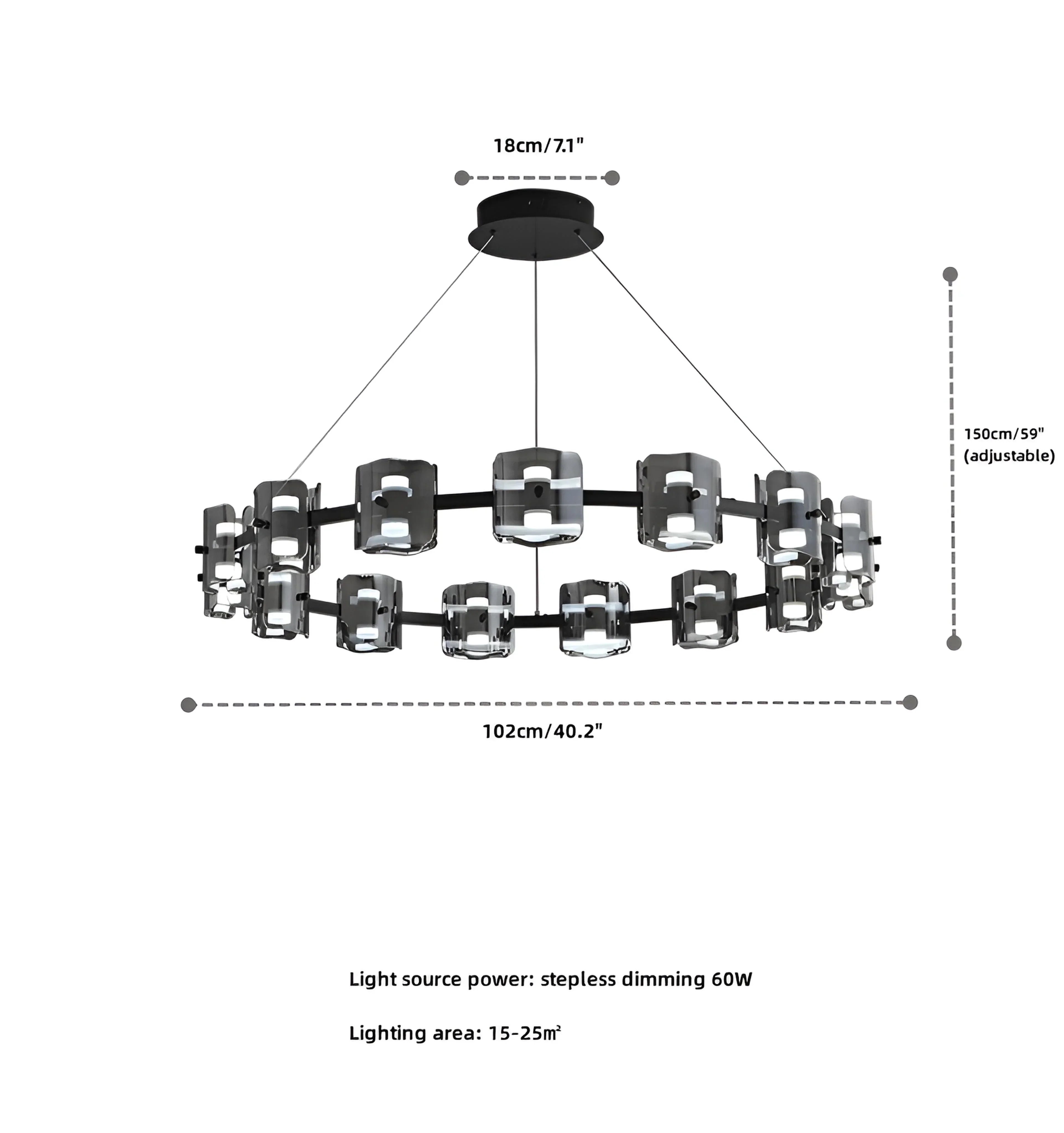 Round Corlota Chandelier - Auraolight