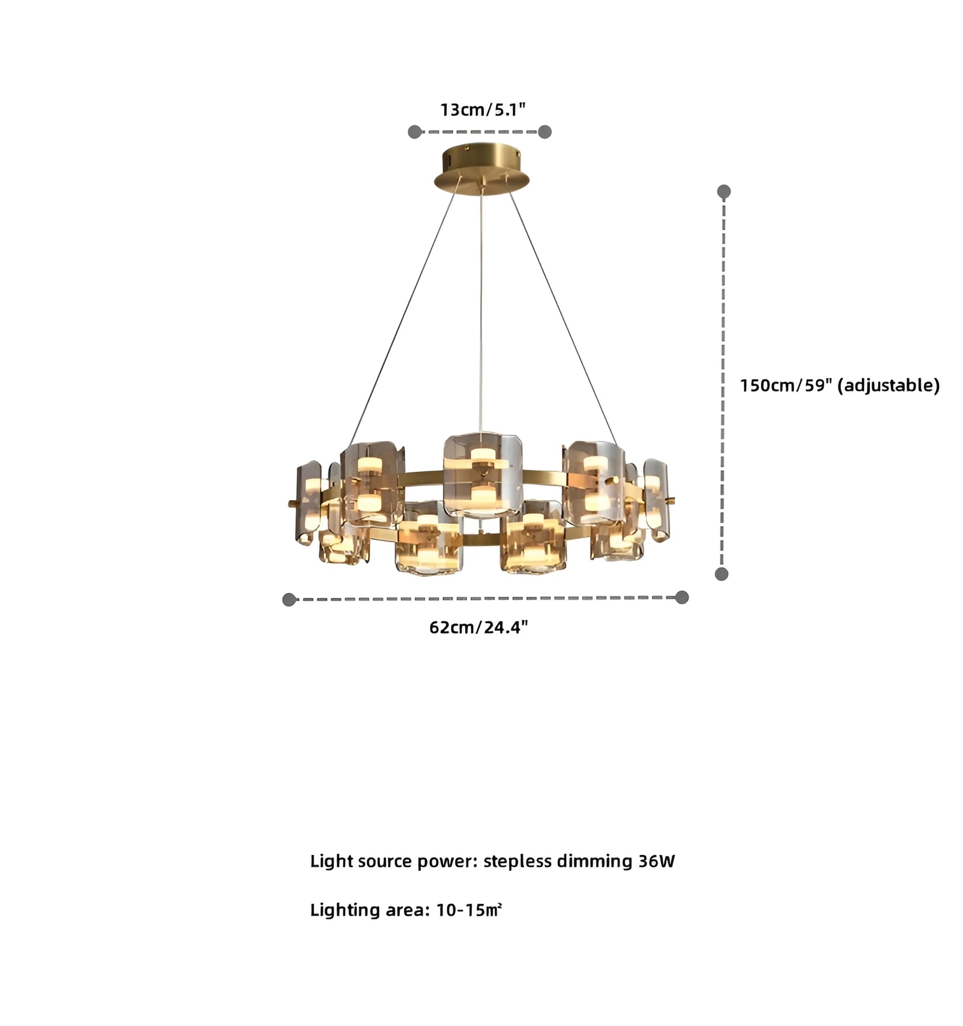 Round Corlota Chandelier - Auraolight