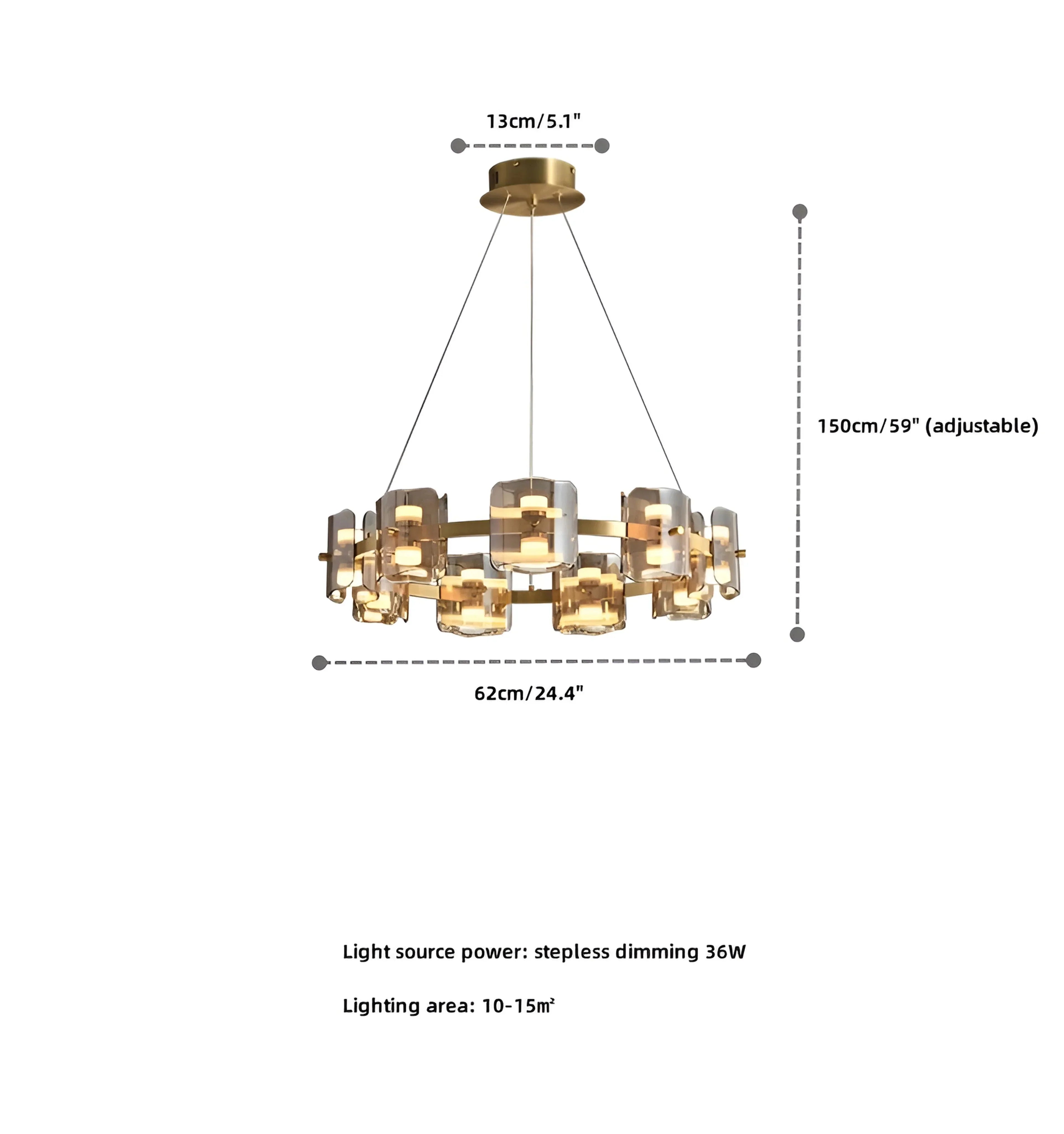 Round Corlota Chandelier - Auraolight