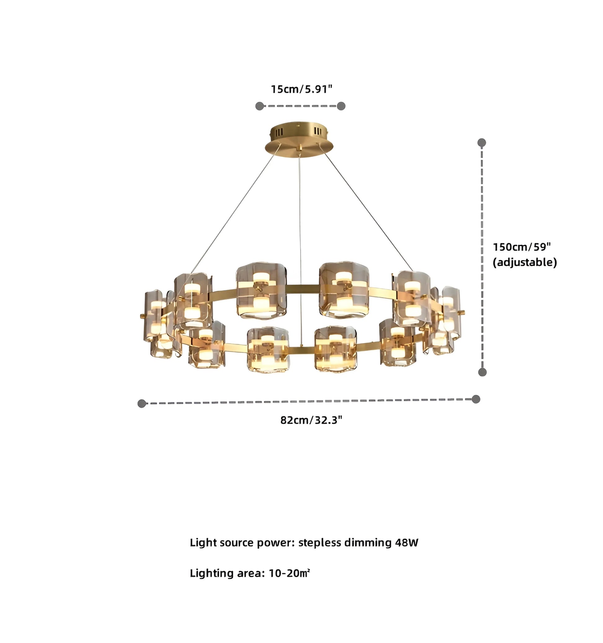 Round Corlota Chandelier - Auraolight