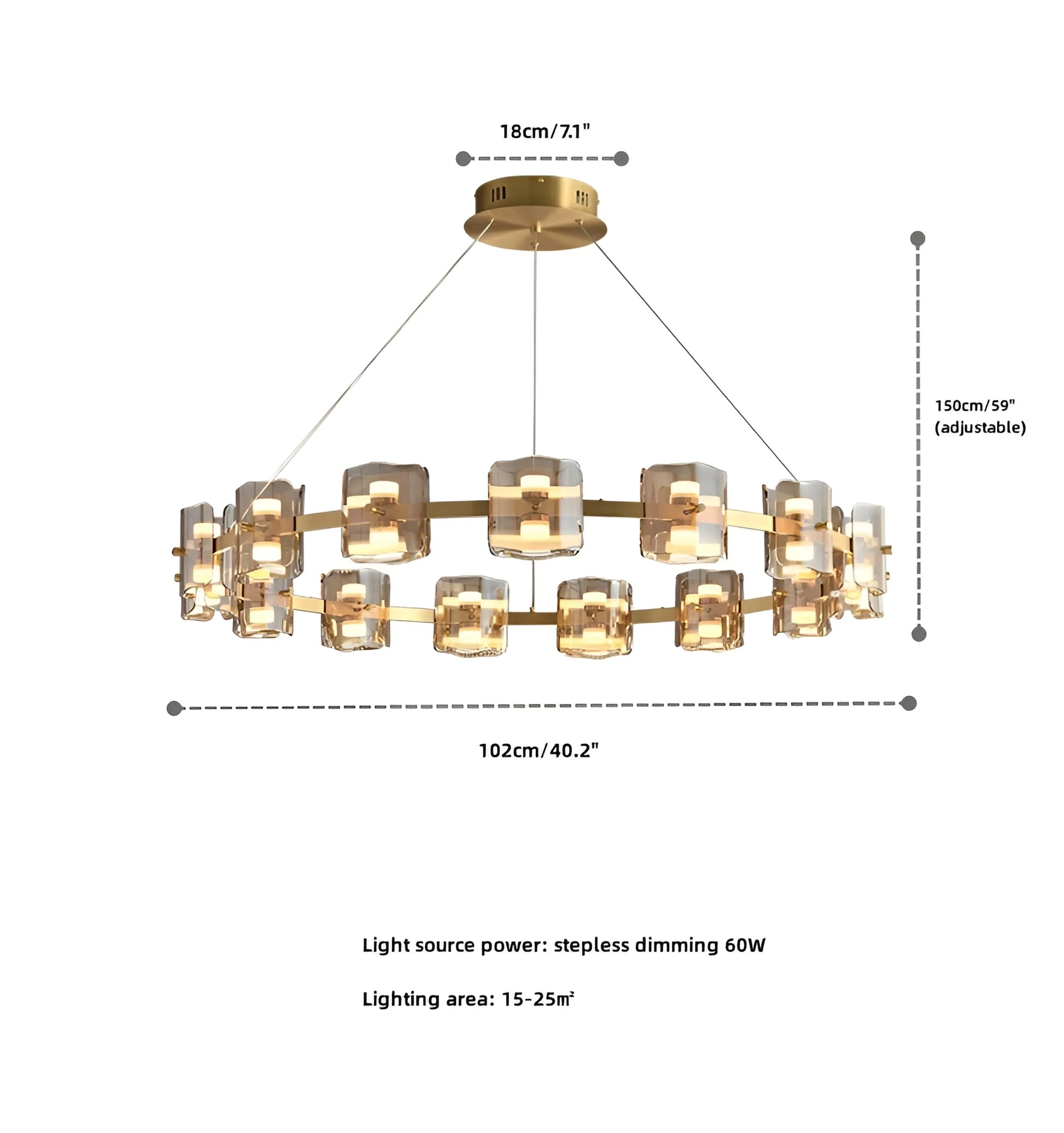 Round Corlota Chandelier - Auraolight