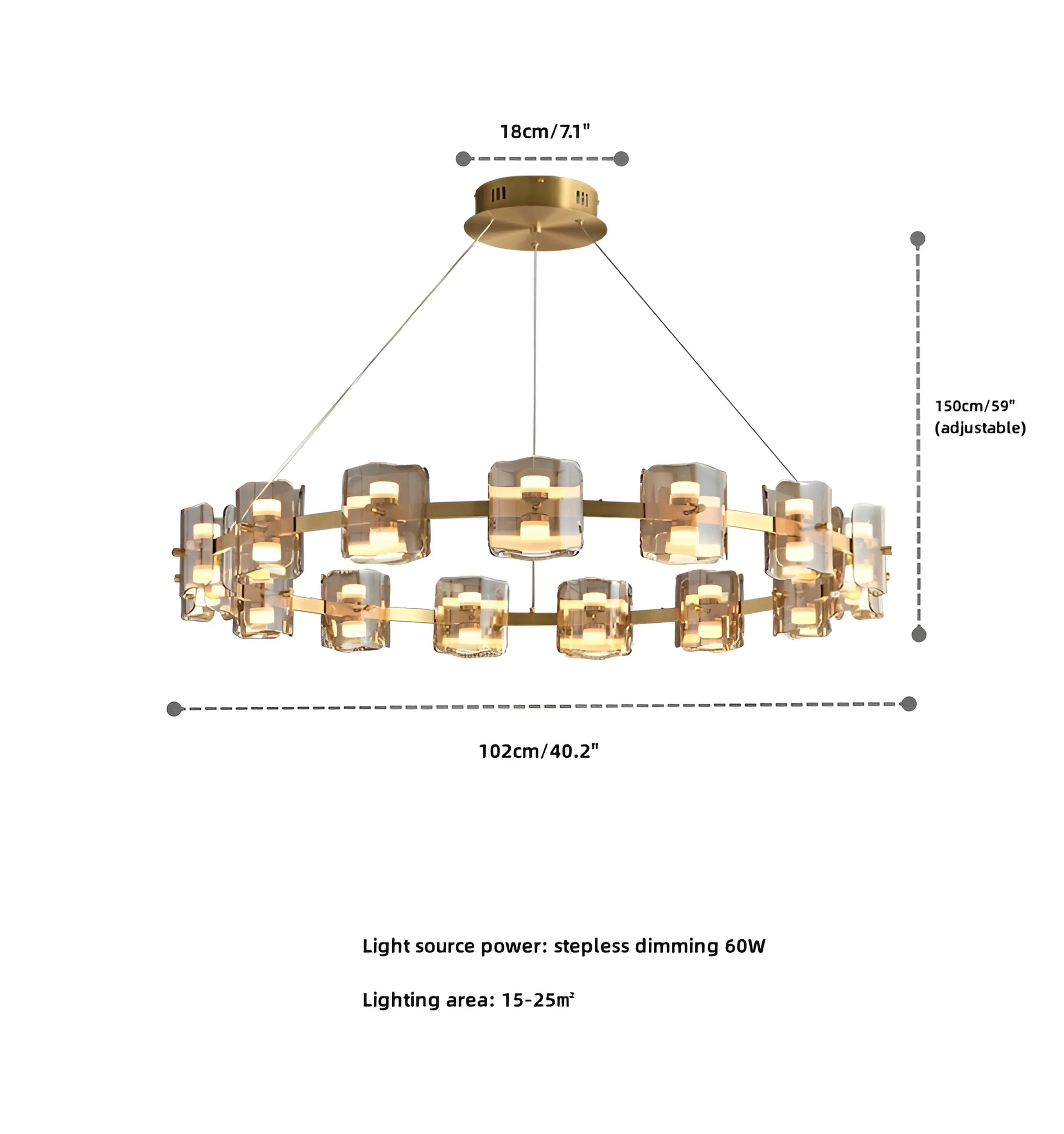 Round Corlota Chandelier - Auraolight
