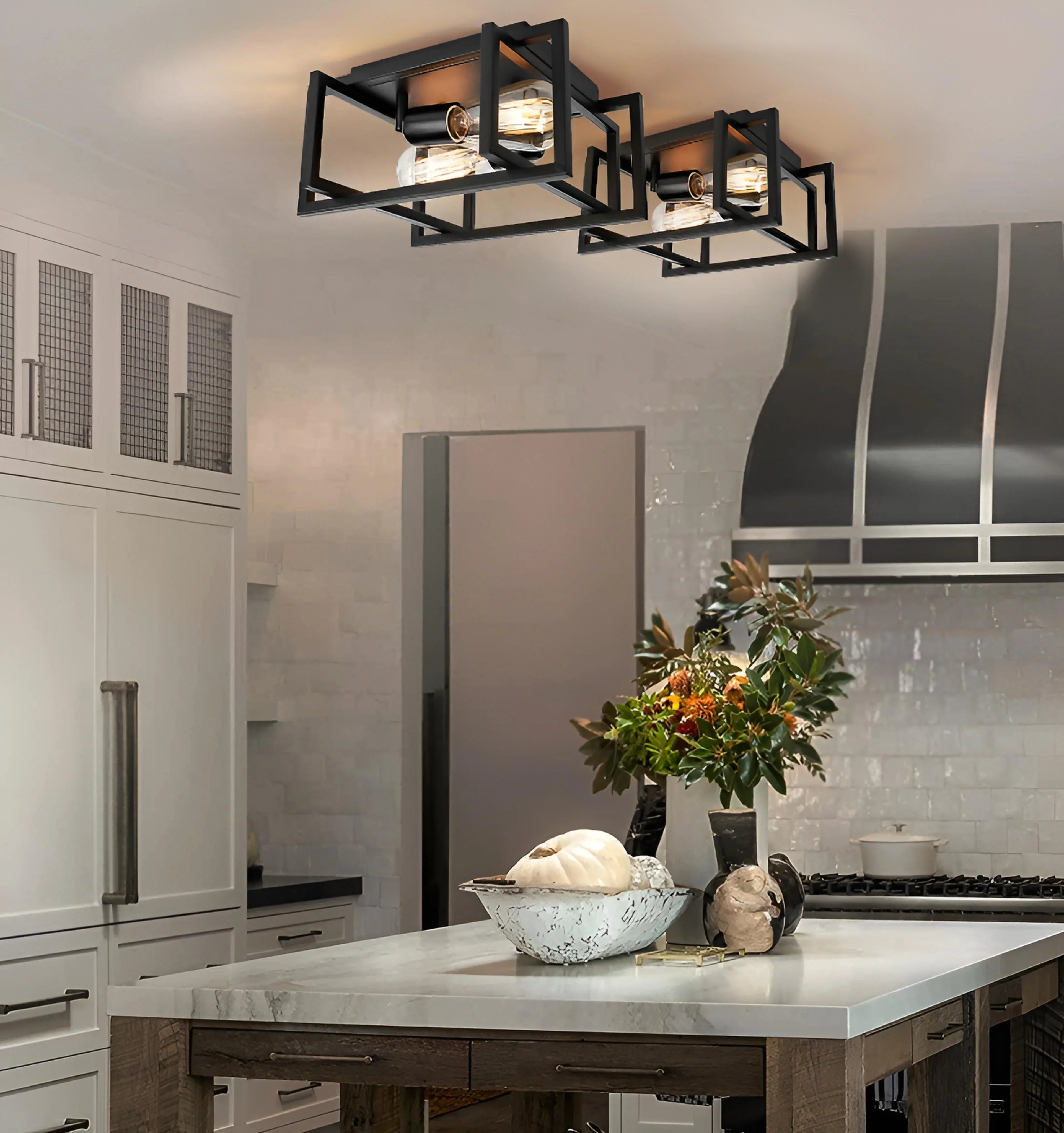 Square Iron Ceiling Light - Auraolight