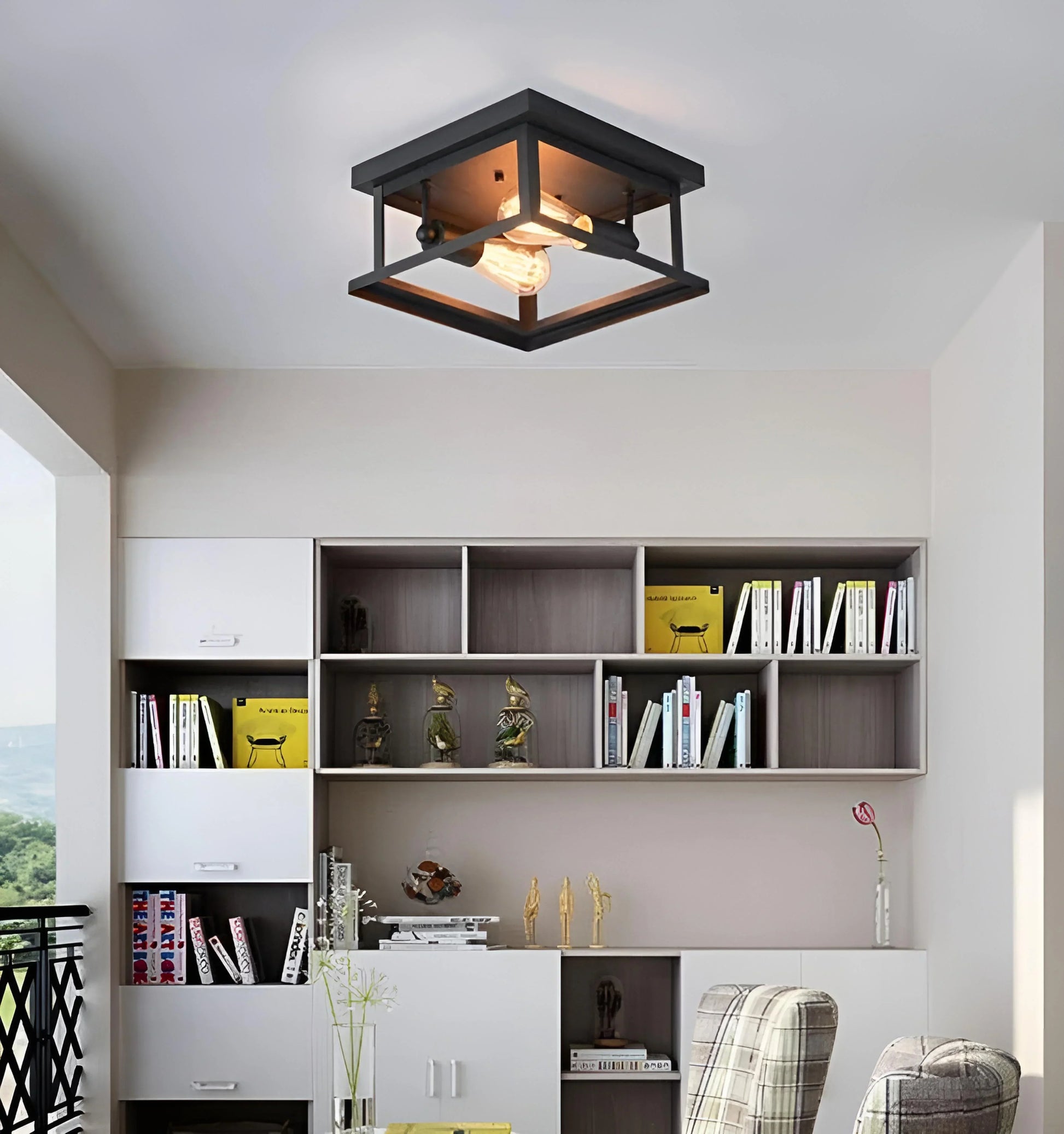Square Iron Ceiling Light - Auraolight