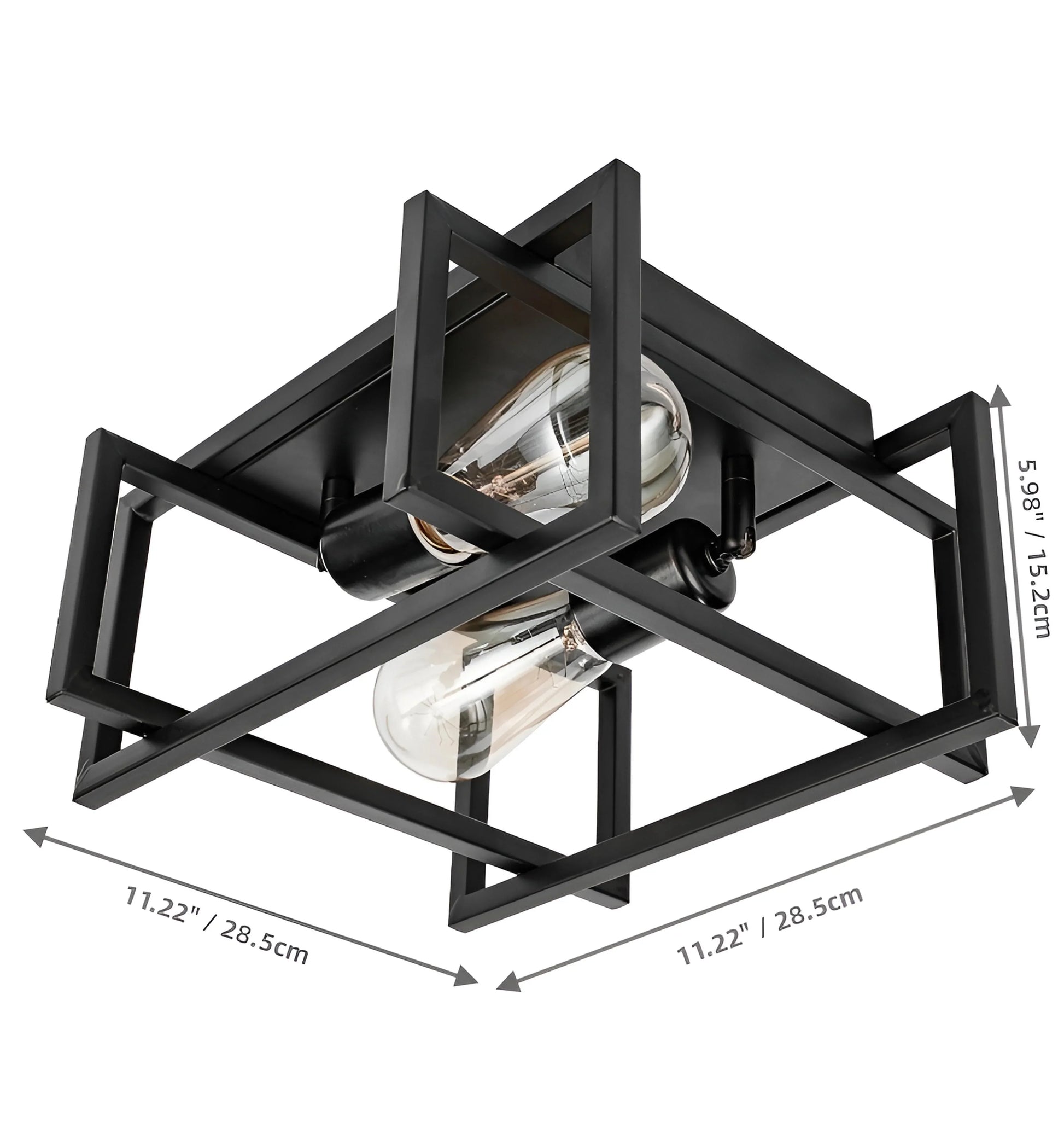Square Iron Ceiling Light - Auraolight