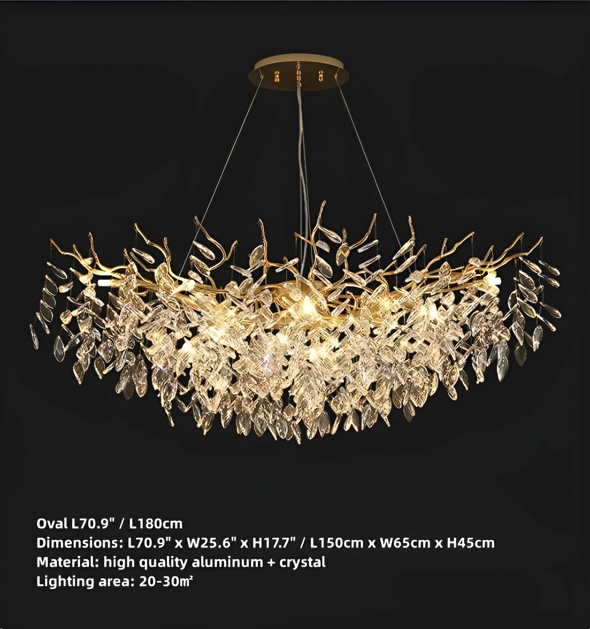 Waltz Crystal Chandelier - Auraolight