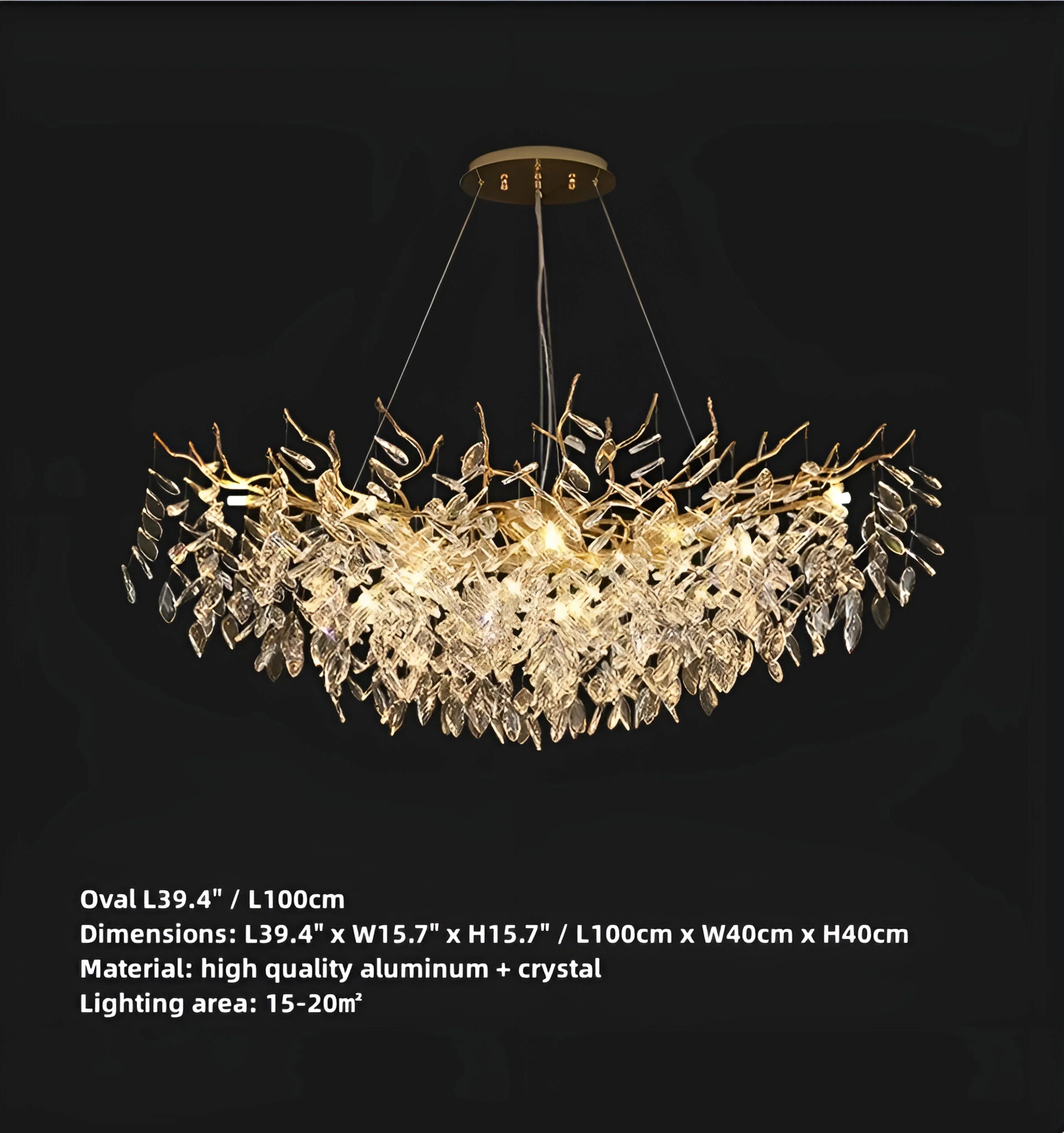 Waltz Crystal Chandelier - Auraolight