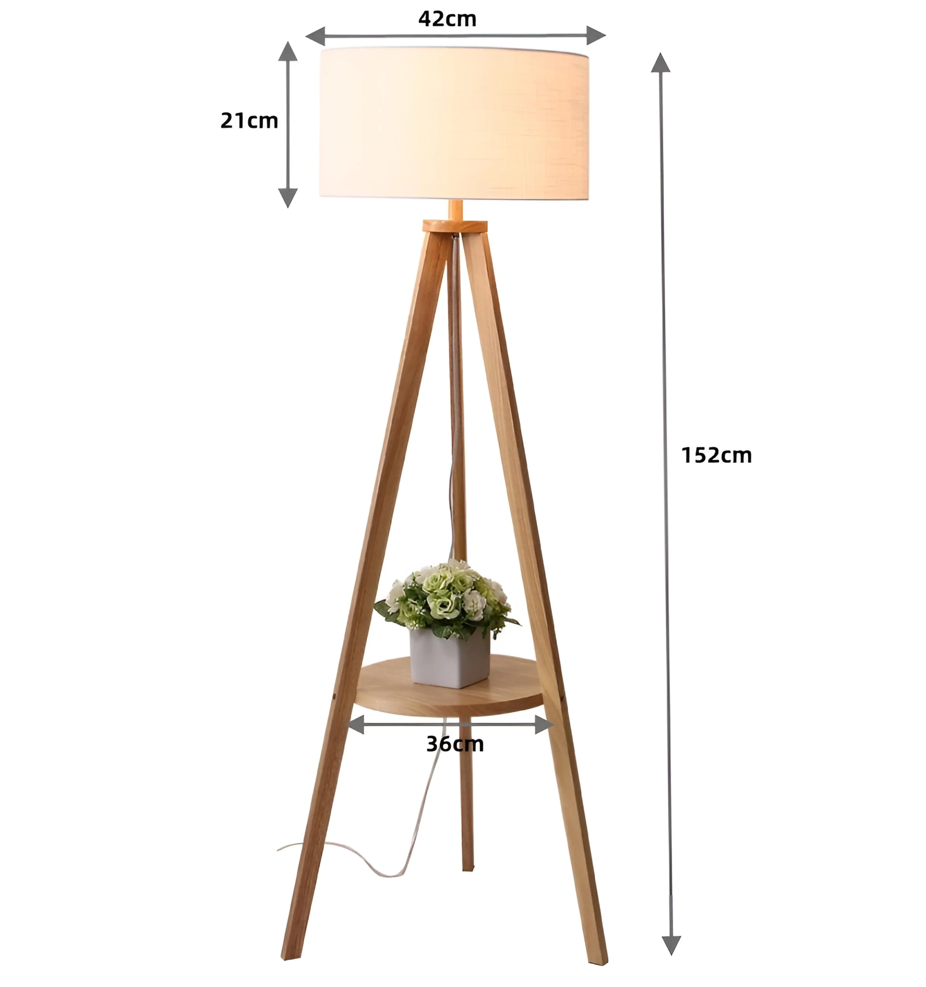 Wooden Tripod Floor Lamp - Auraolight