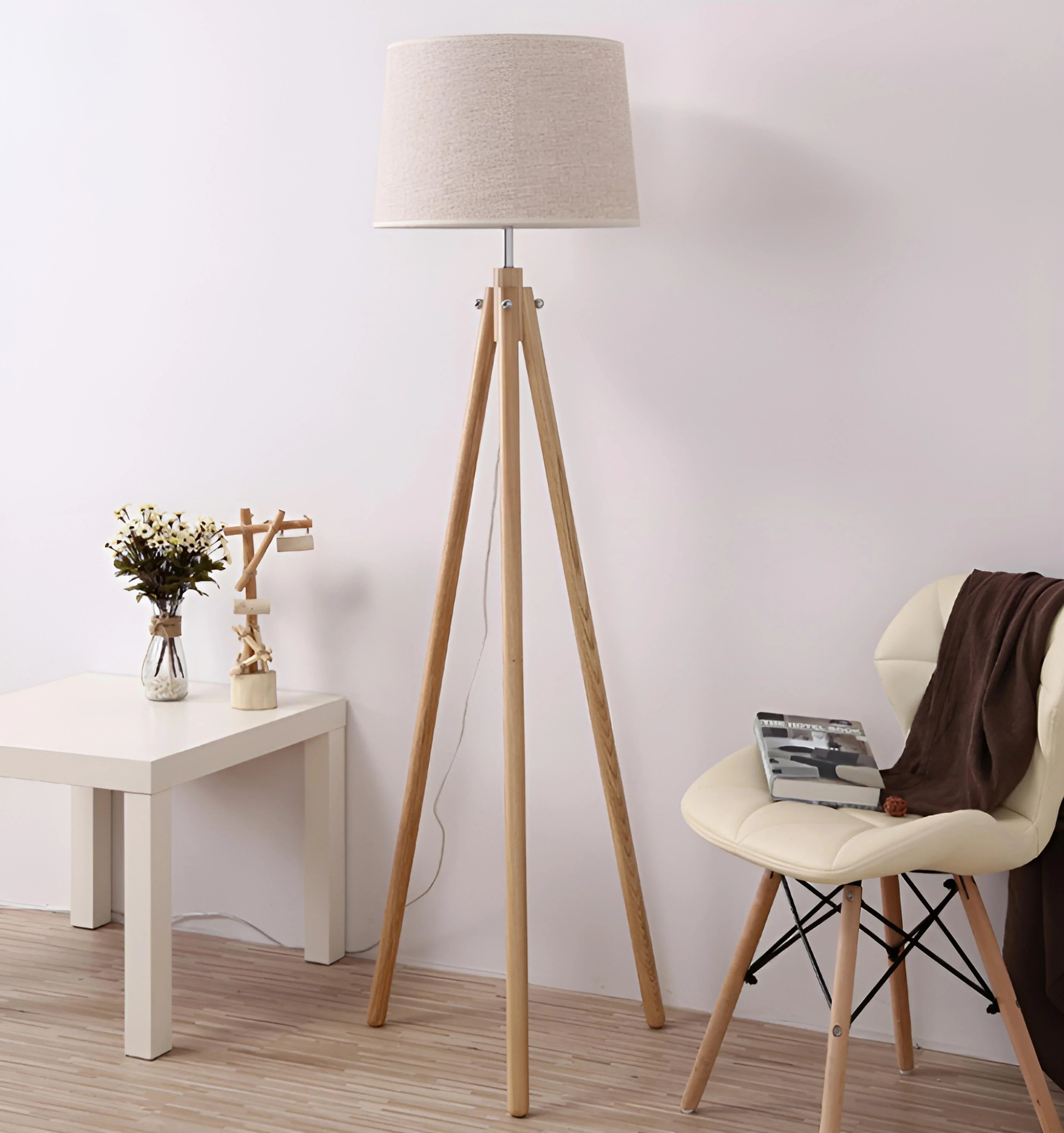 Wooden Tripod Floor Lamp - Auraolight