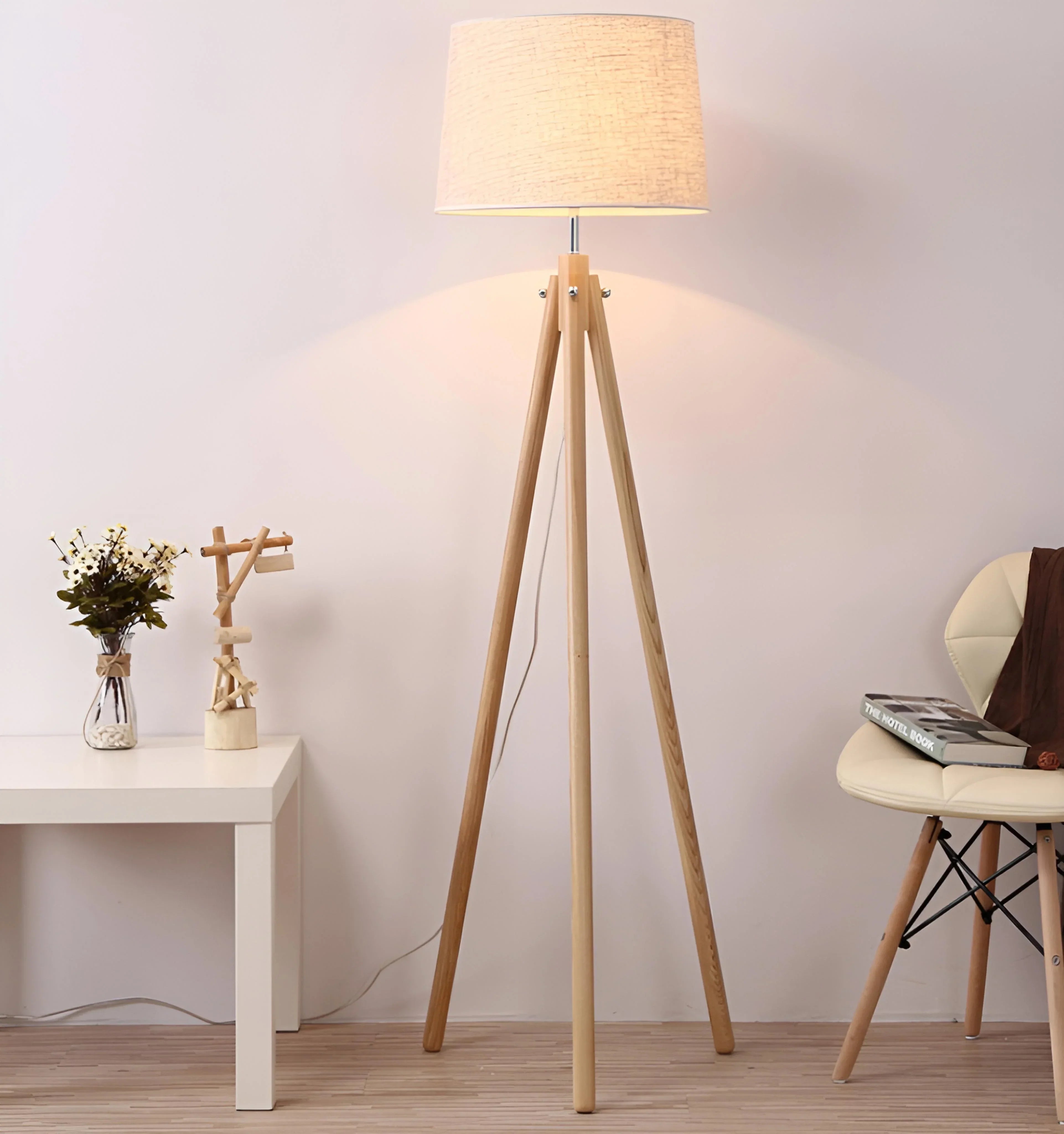 Wooden Tripod Floor Lamp - Auraolight