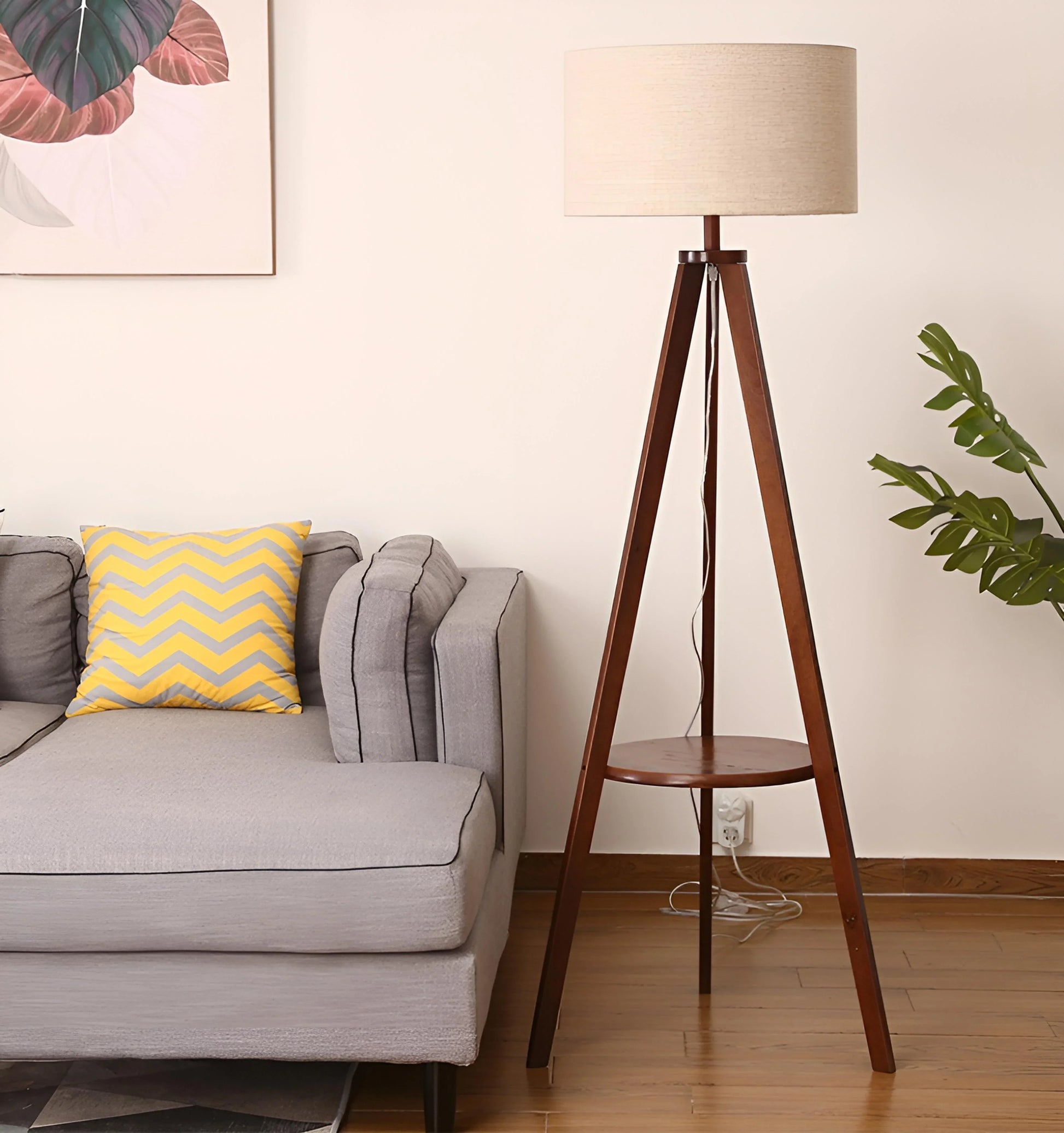 Wooden Tripod Floor Lamp - Auraolight